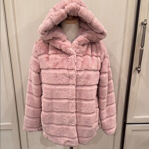 Apparis Blush Teddy Jacket with Hood